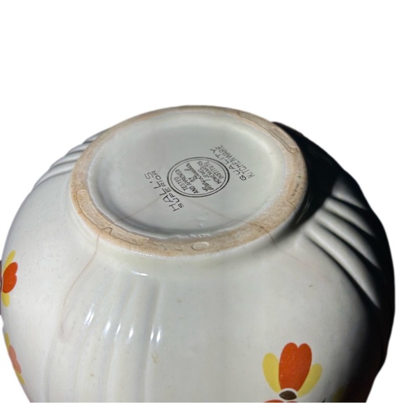 Vintage Kitchen Hall China Autumn Leaf Mixing Bowl 6" 1 Quart - Picture 3 of 5